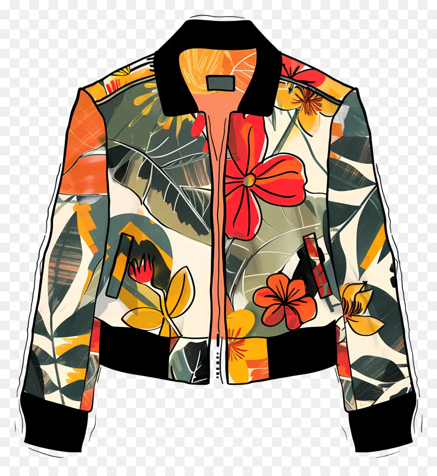 Chaqueta，Chaqueta Floral PNG