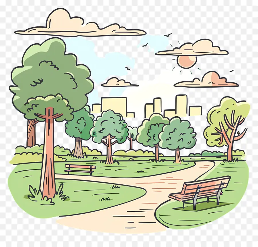 Paisaje De Parque，Parque PNG