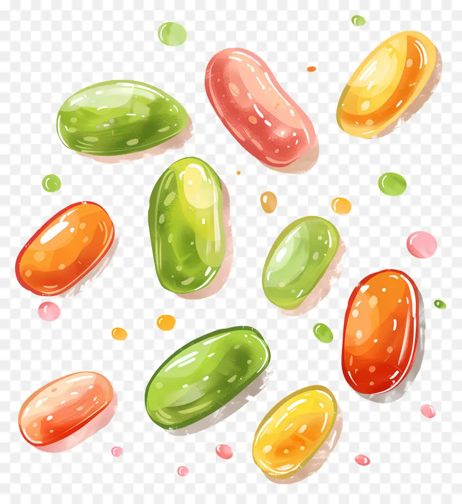 Jelly Beans，Colores PNG