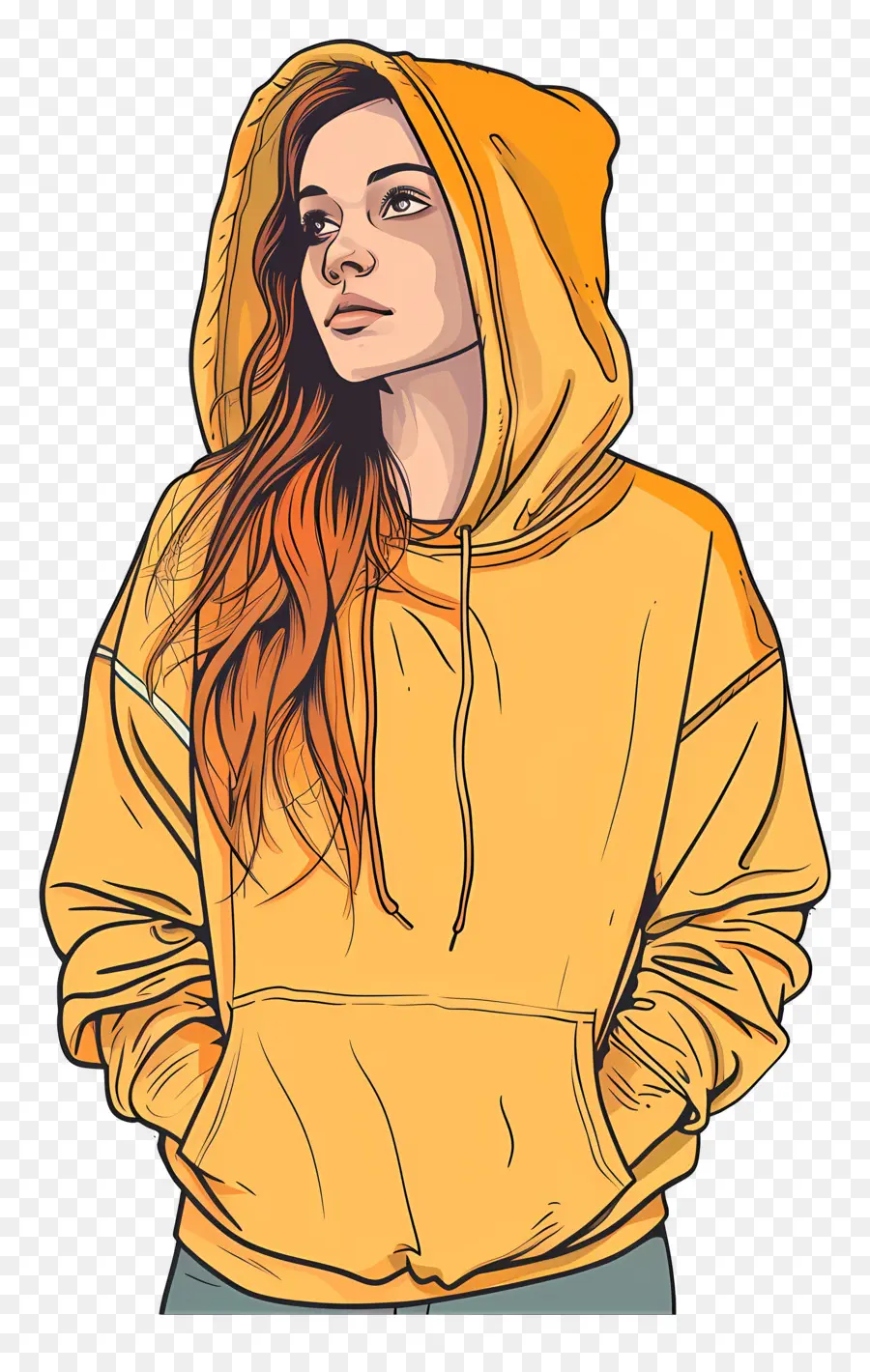 Sudadera Con Capucha，Mujer PNG