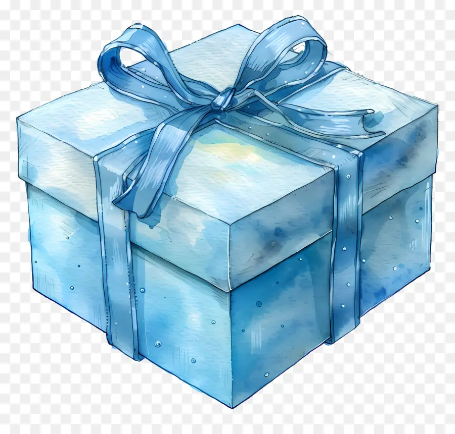 Azul Caja De Regalo，Caja De Regalo PNG