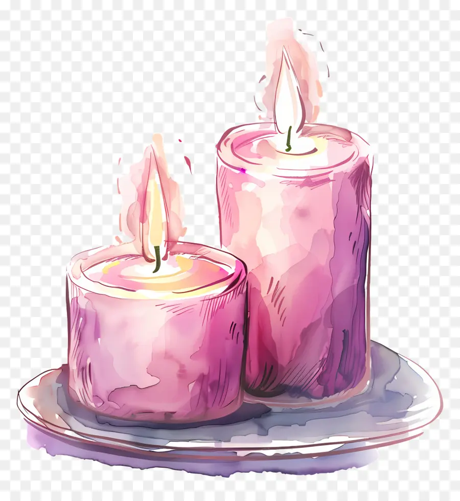 Velas，Velas Rosadas PNG