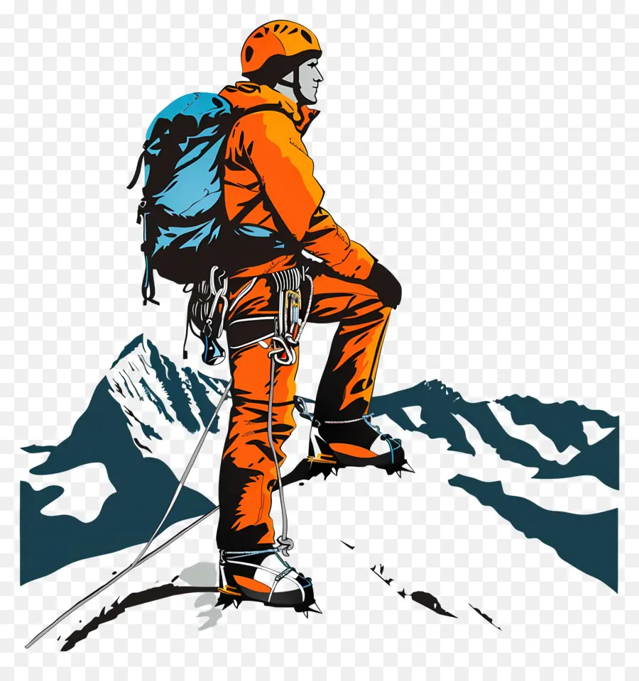 Alpinista，Escalador De Montaña PNG