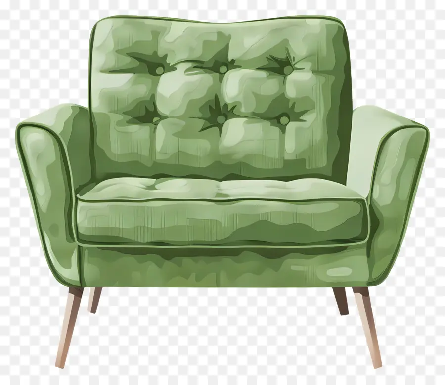 Sofá De Color Verde，Verde Sillón PNG