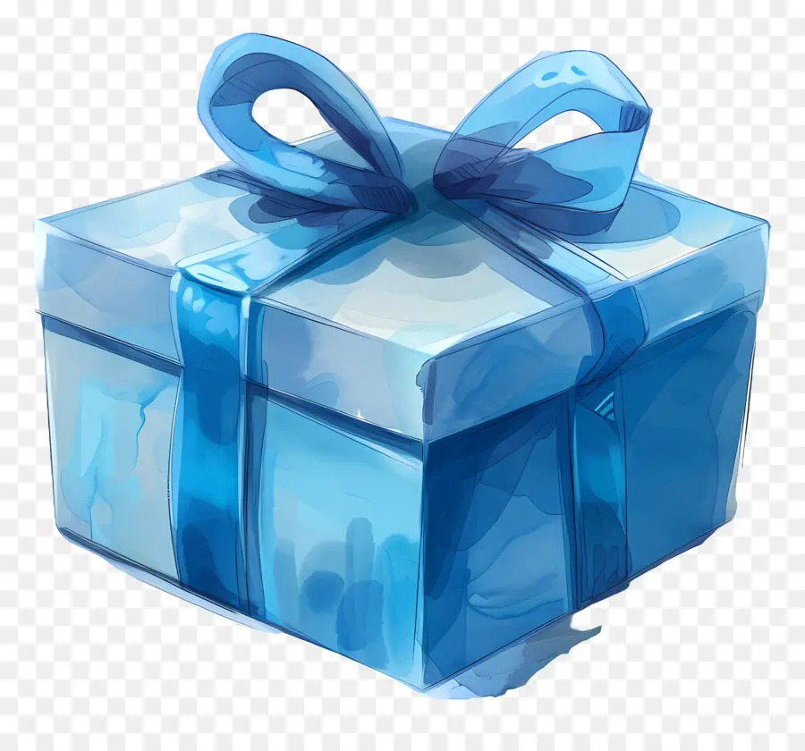 Caja De Regalo Azul，Presente PNG