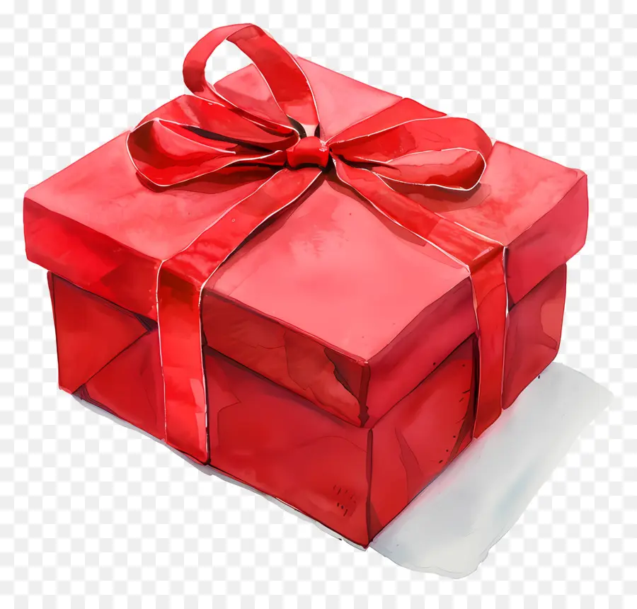 Rojo De La Caja De Regalo，Regalo De Navidad PNG