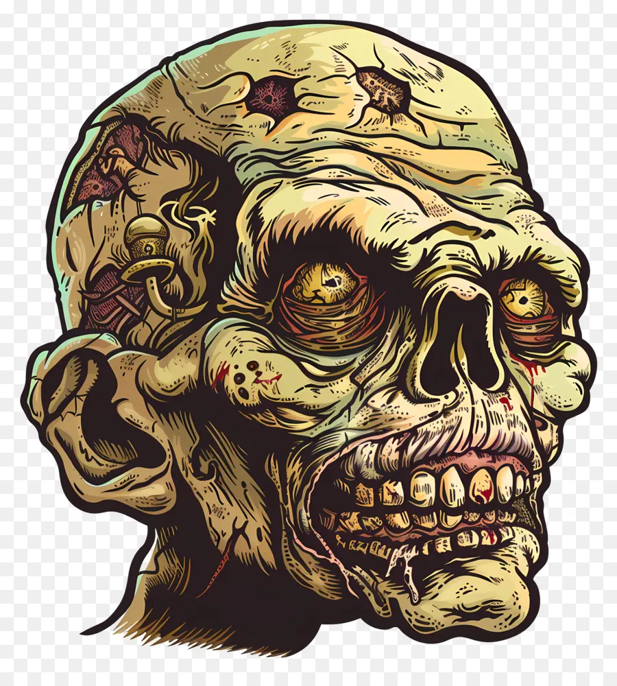 Zombi，Cabeza De Zombi PNG