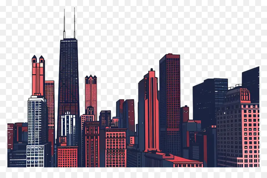 Chicago，Horizonte De La Ciudad PNG