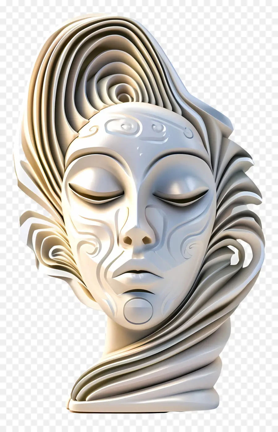 La Escultura，Cara De Mujer PNG