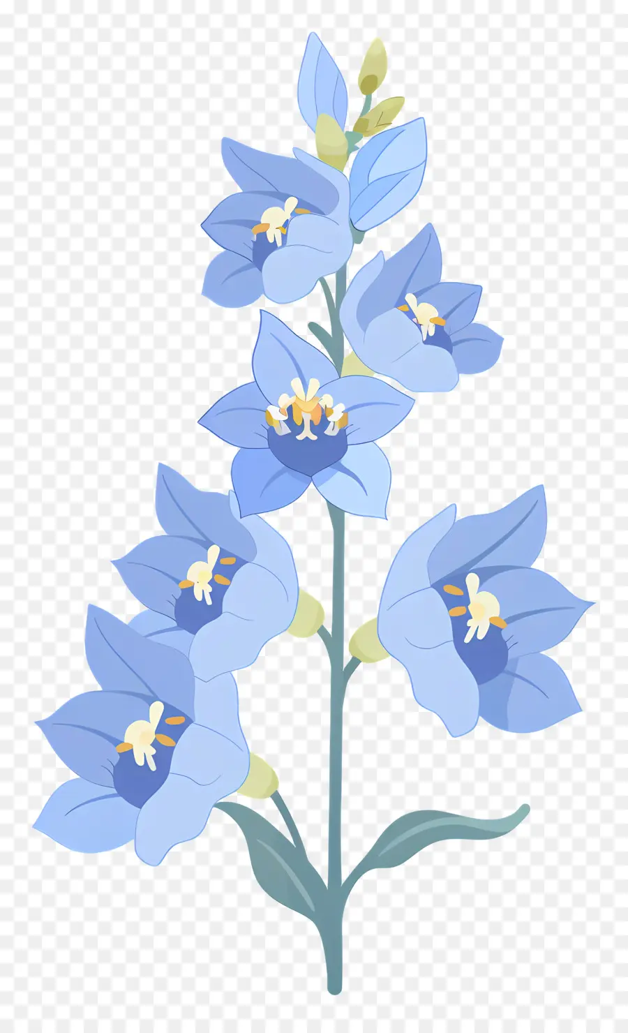 Espuela De Caballero，Flor Azul PNG