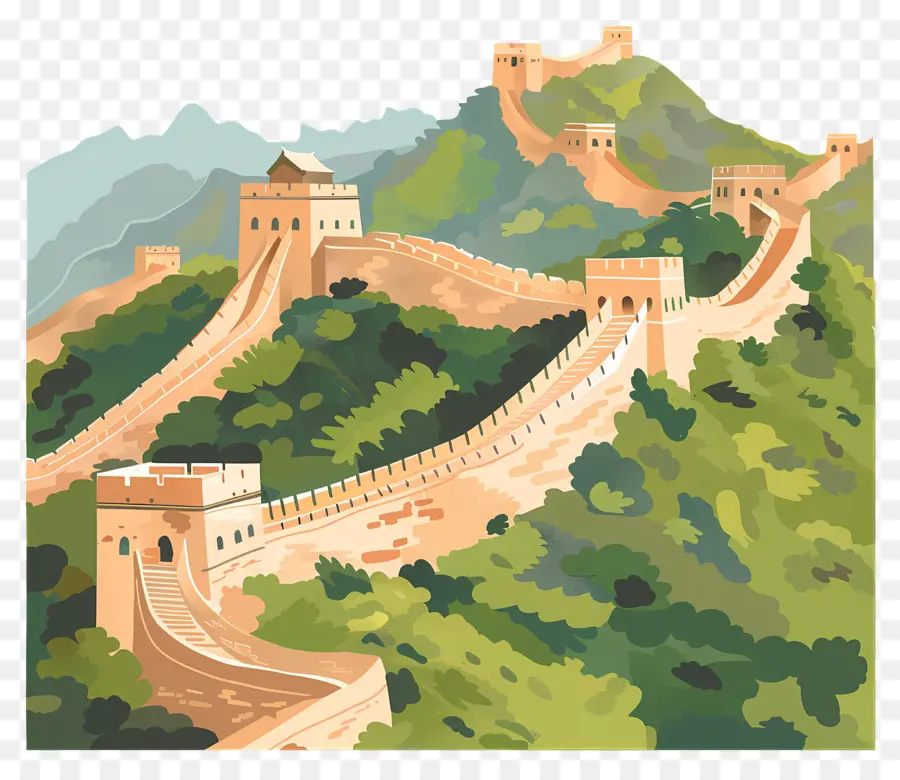 La Gran Muralla De China，Hito Histórico PNG