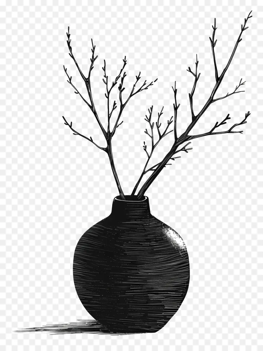 Negro Florero，Fotografía En Blanco Y Negro PNG