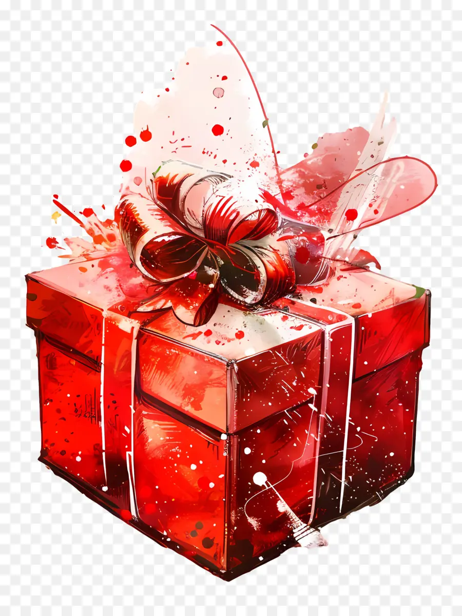 Rojo De La Caja De Regalo，Caja De Regalo PNG