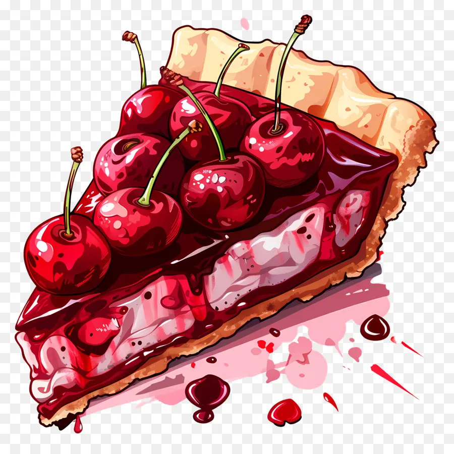 Pastel De Cerezas，Pastel De Cereza PNG