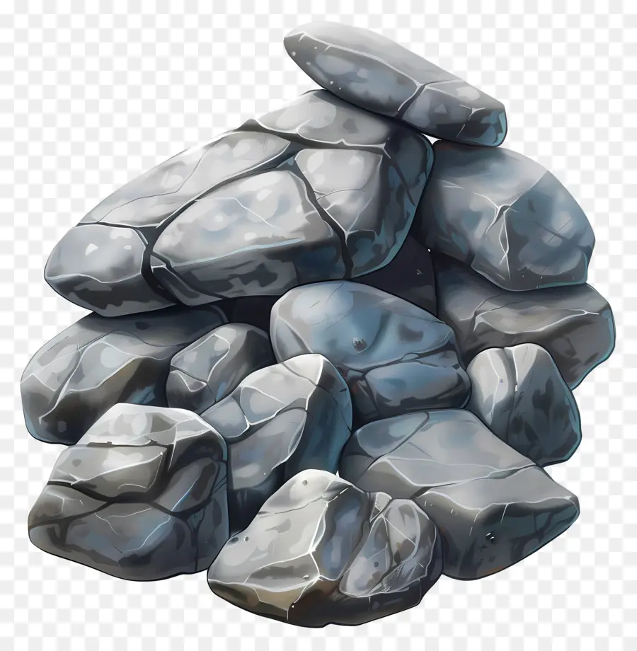 Piedras Grises，Una Pila De Roca PNG