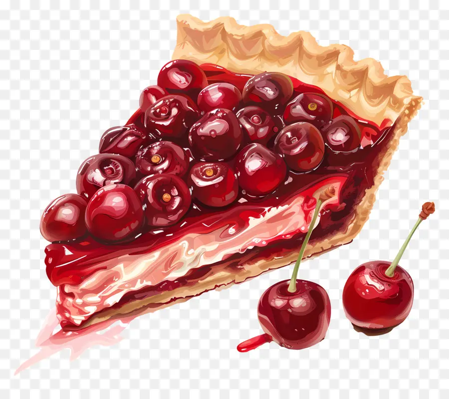 Tarta De Cerezas，De Postre PNG