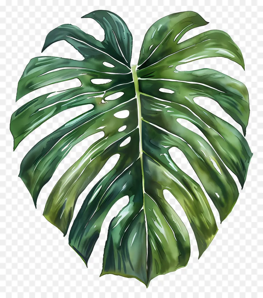 Acuarela De La Hoja，Monstera De La Hoja PNG