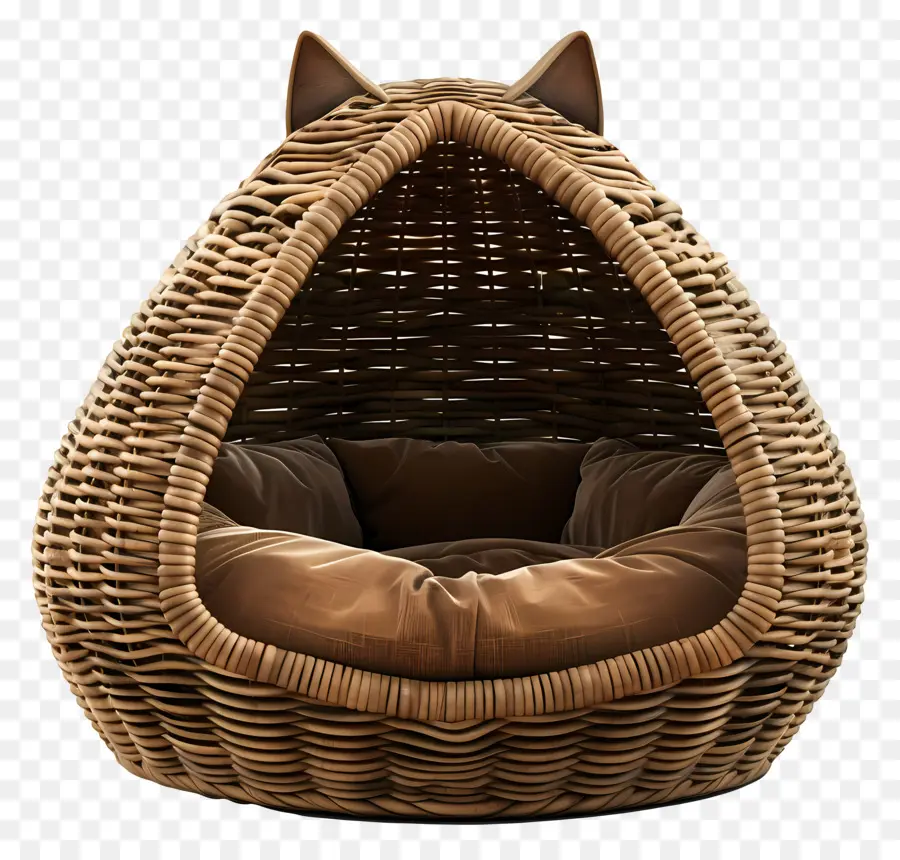 Cama Para Gatos，Cama De Mimbre Para Gatos PNG