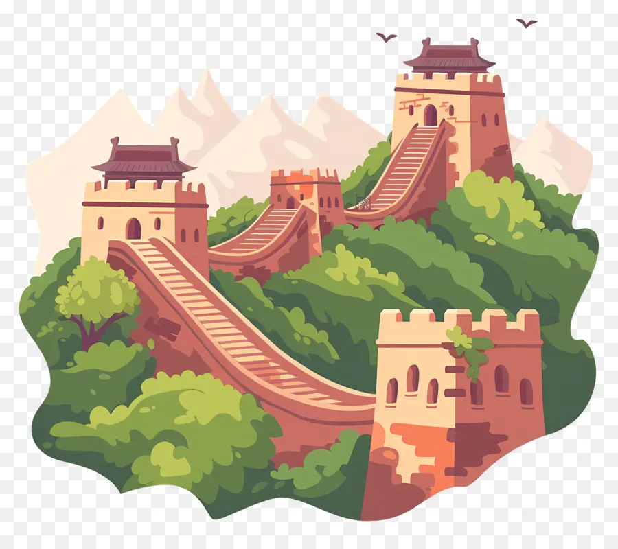 La Gran Muralla De China，La Estructura Arquitectónica PNG