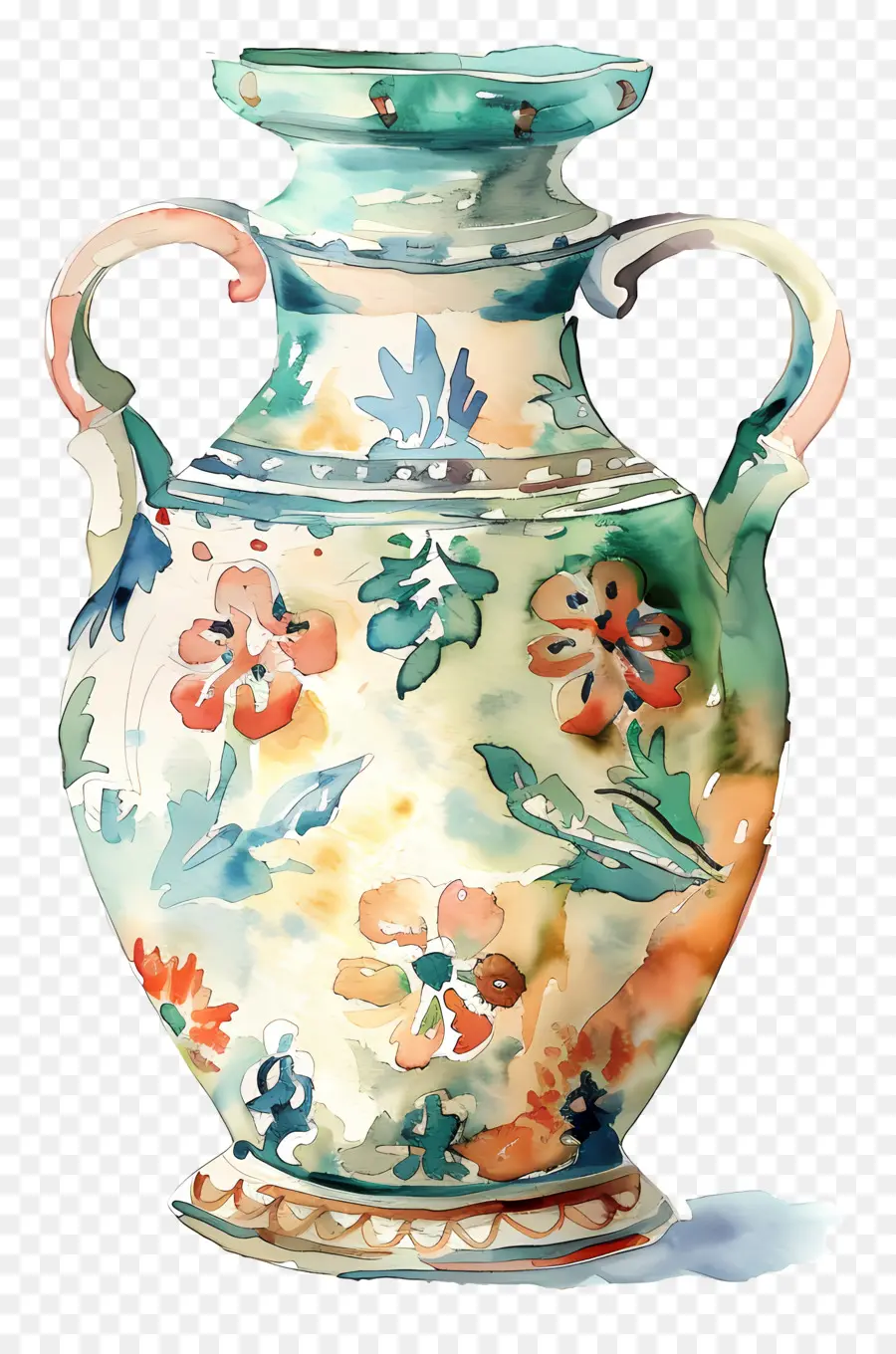 Jarrón Antiguo，Floral Florero PNG