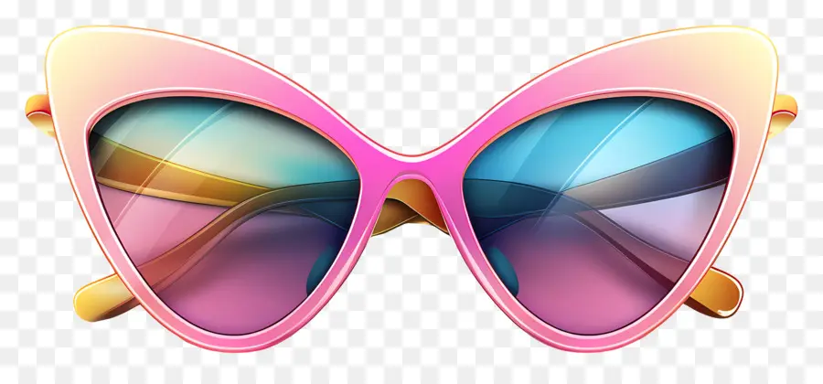 La Chica De Las Gafas De Sol，Gafas De Sol De Color Rosa PNG