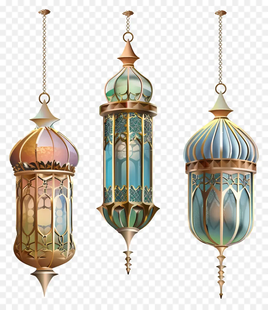 Islámica Faroles，Lámparas De Araña Ornamentadas PNG