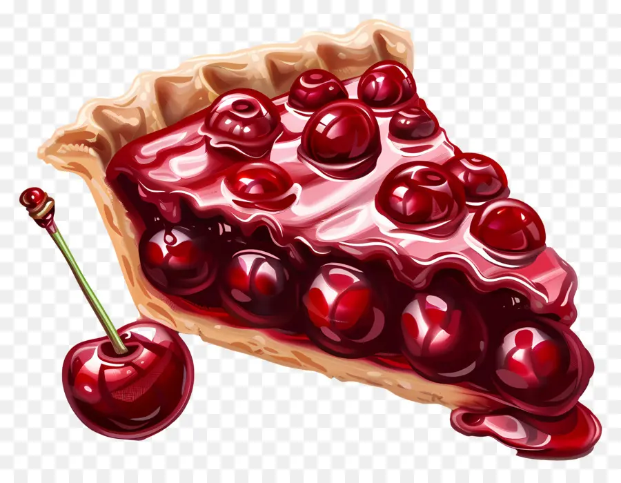 Tarta De Cerezas，De Postre PNG