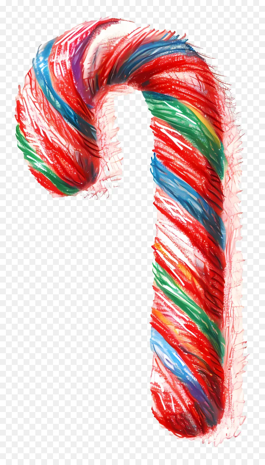 Bastón De Caramelo，Multicolor Dulces PNG