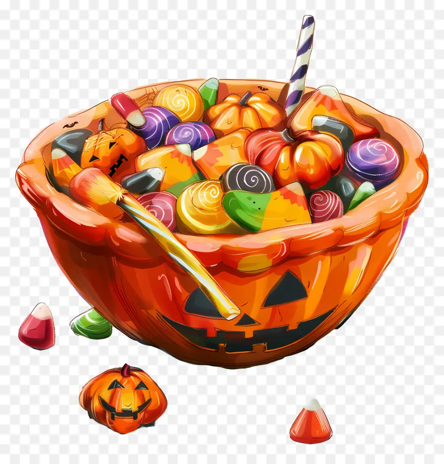 Tazón De Dulces，Dulces De Halloween PNG