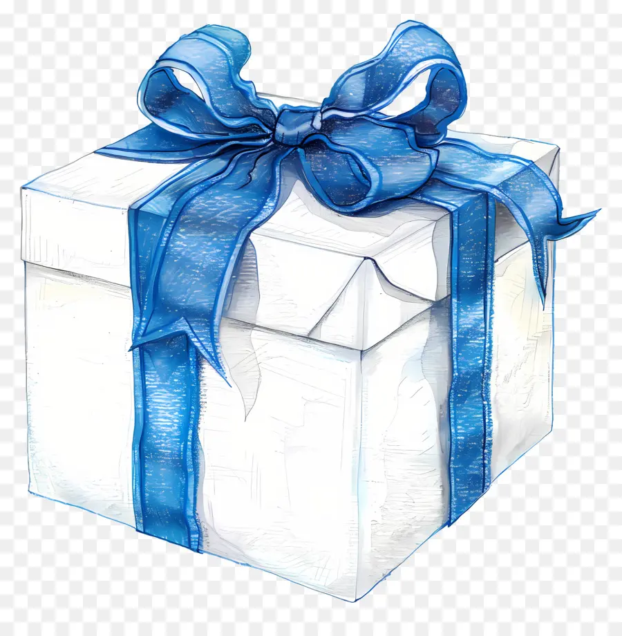 Caja De Regalo，La Cinta Azul PNG