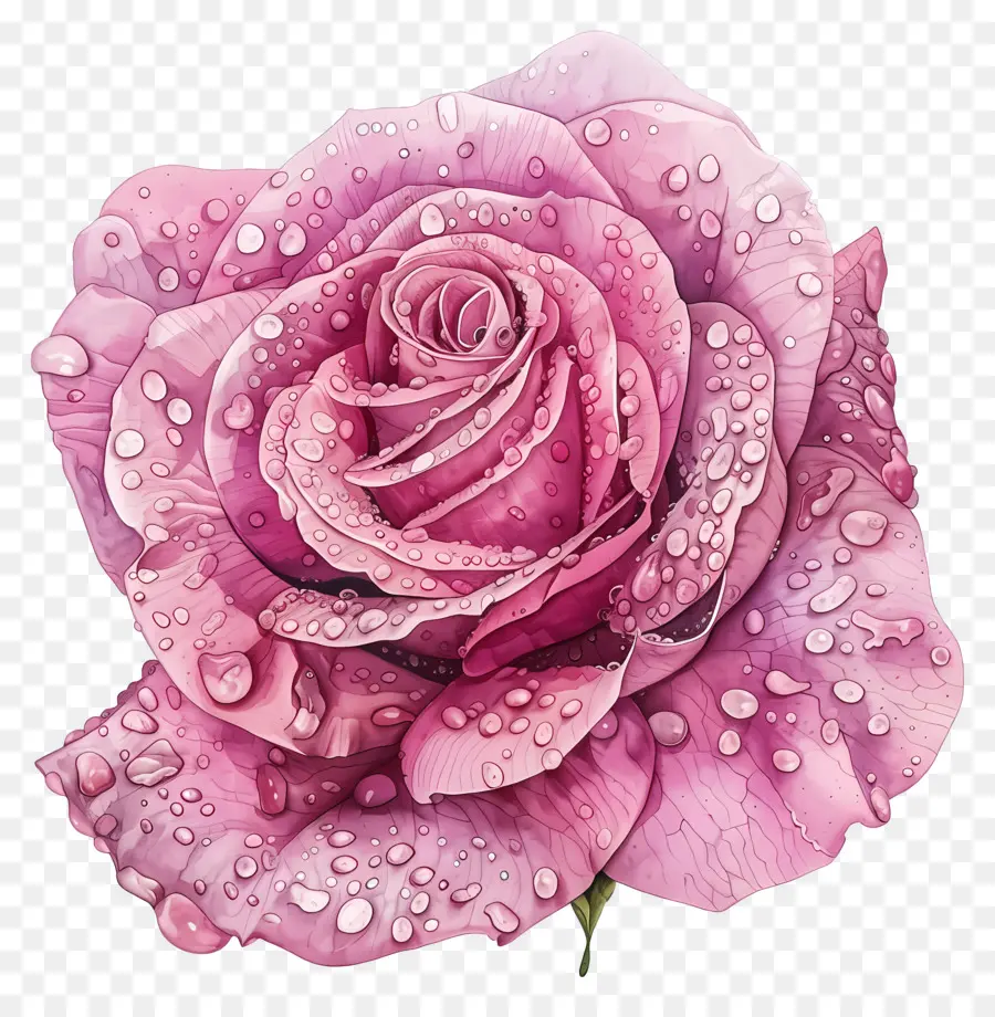 Rosa Rosa，Las Gotas De Agua PNG