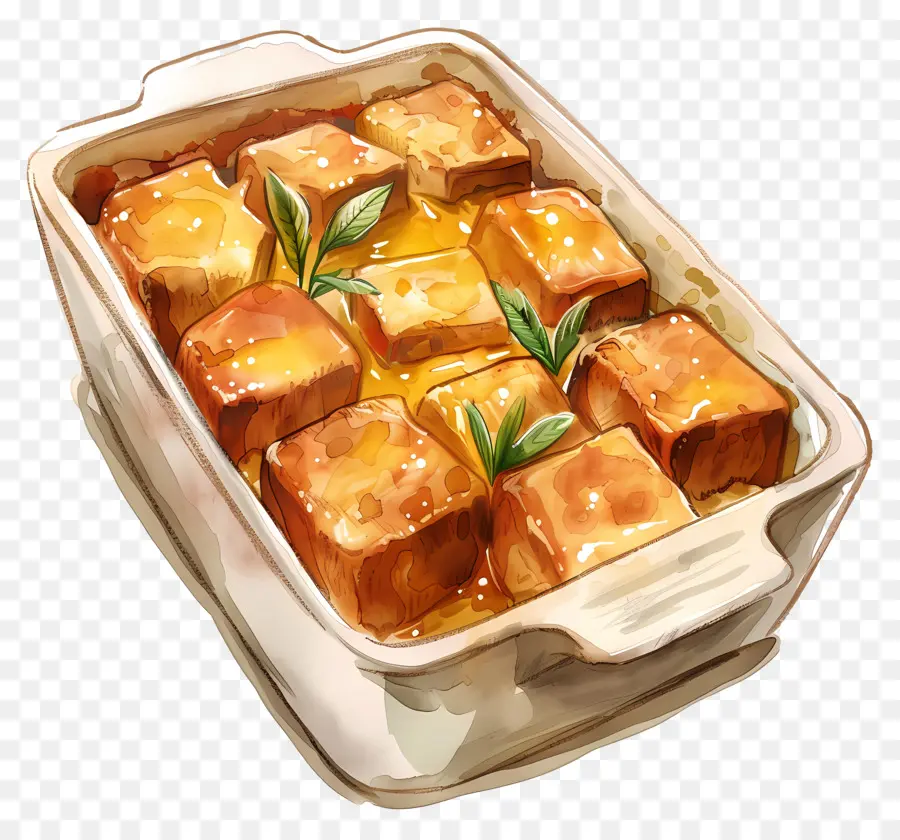 Budín De Pan，Plato Horneado PNG