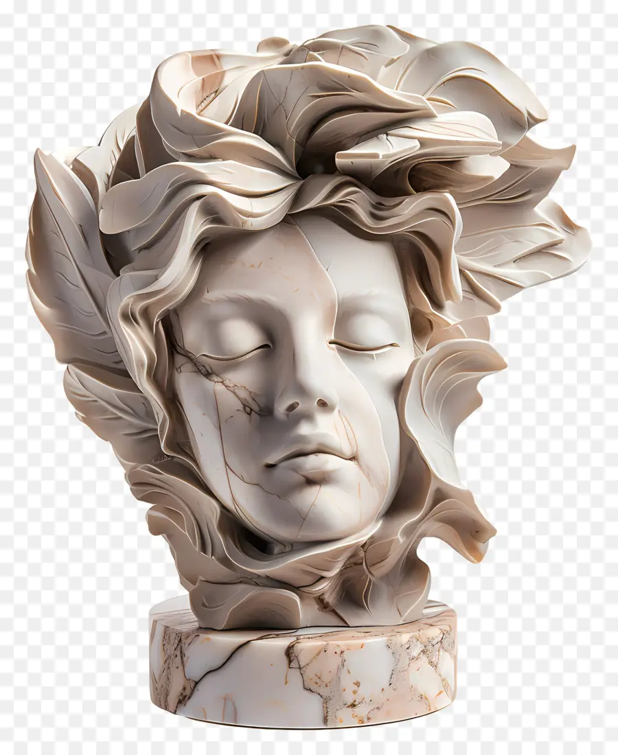 La Escultura，Estatua De Mármol Blanco PNG