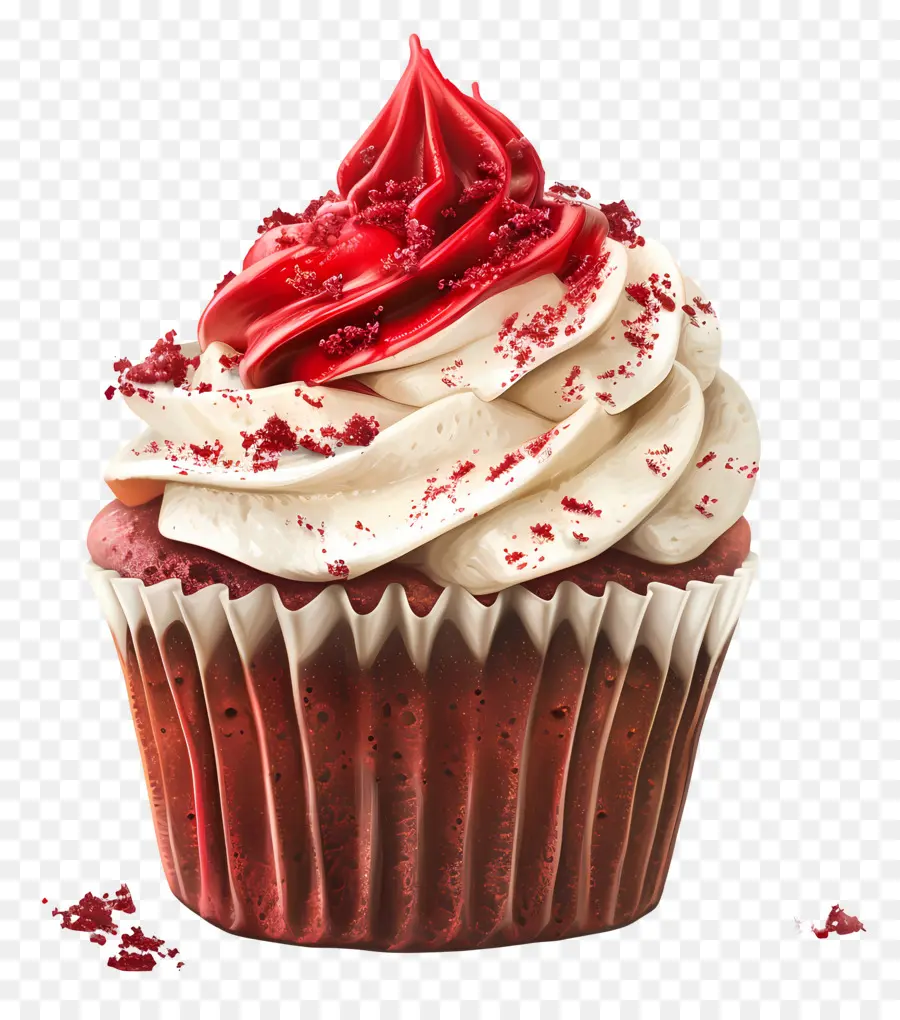 Cupcake De Terciopelo Rojo，Magdalena PNG