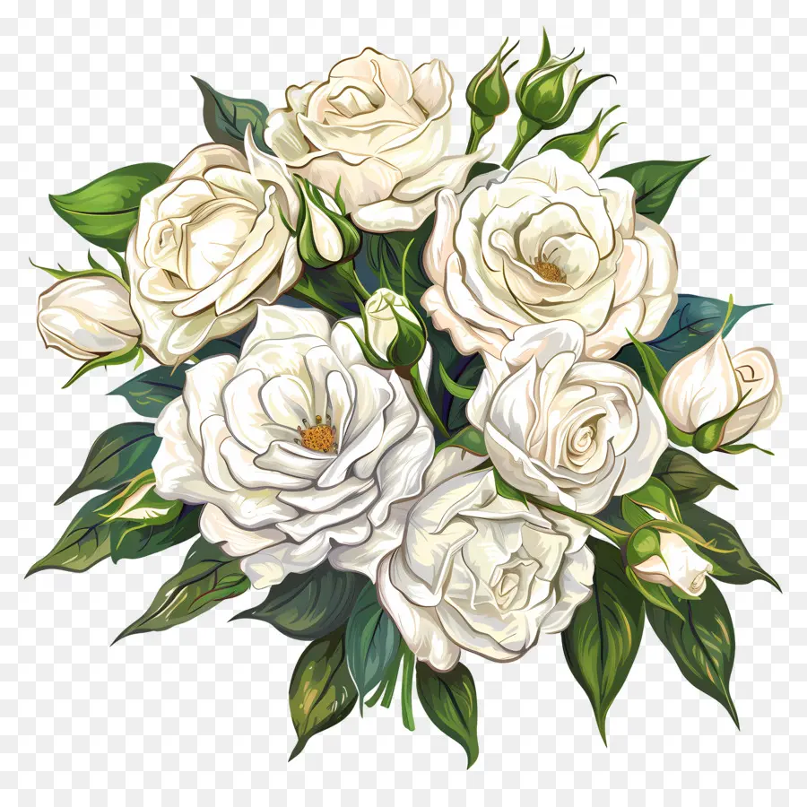 Ramo De Rosas Blancas，Las Rosas Blancas PNG
