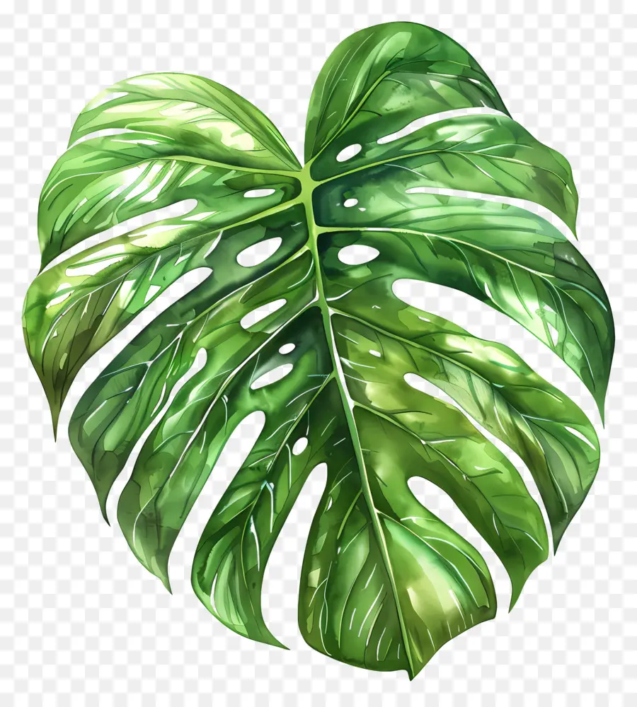 Acuarela De La Hoja，Monstera De La Hoja PNG