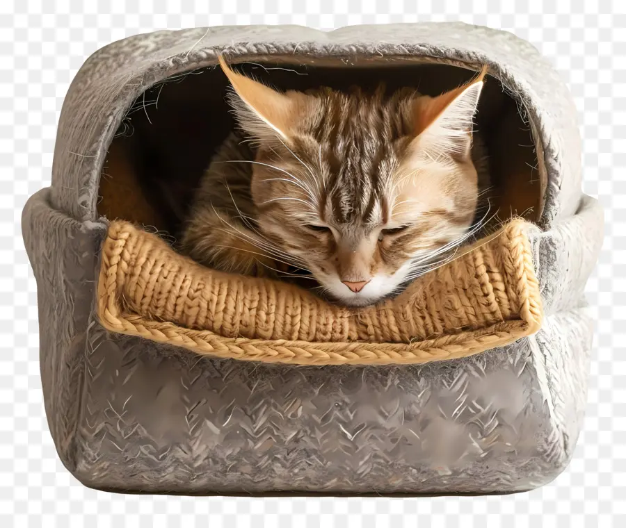 Cama Para Gatos，Gato En La Cama PNG