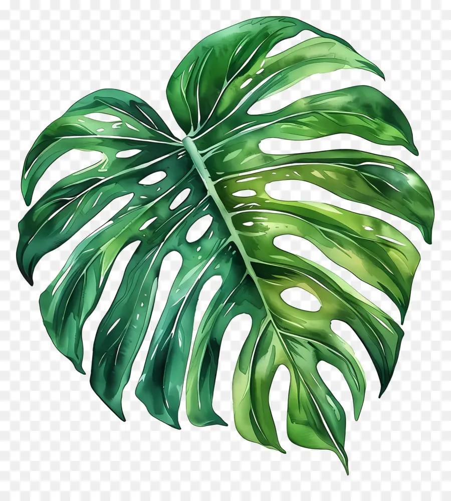 Acuarela De La Hoja，Monstera De La Hoja PNG