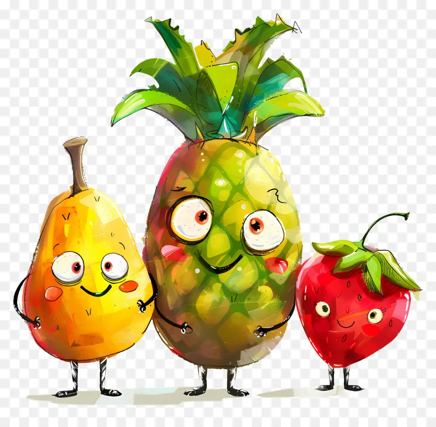 Dibujos Animados De Frutas，Frutas De Dibujos Animados PNG