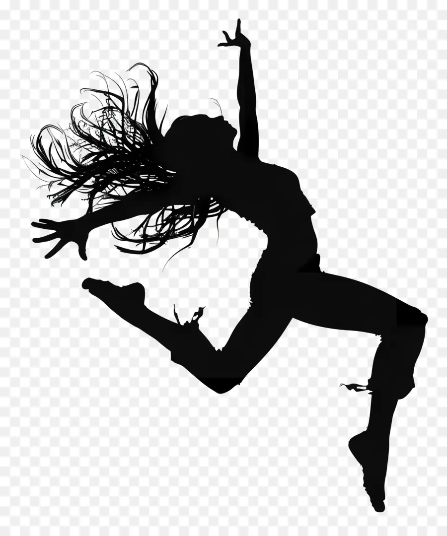 Silhoueta De Bailarín De Salto，La Danza PNG