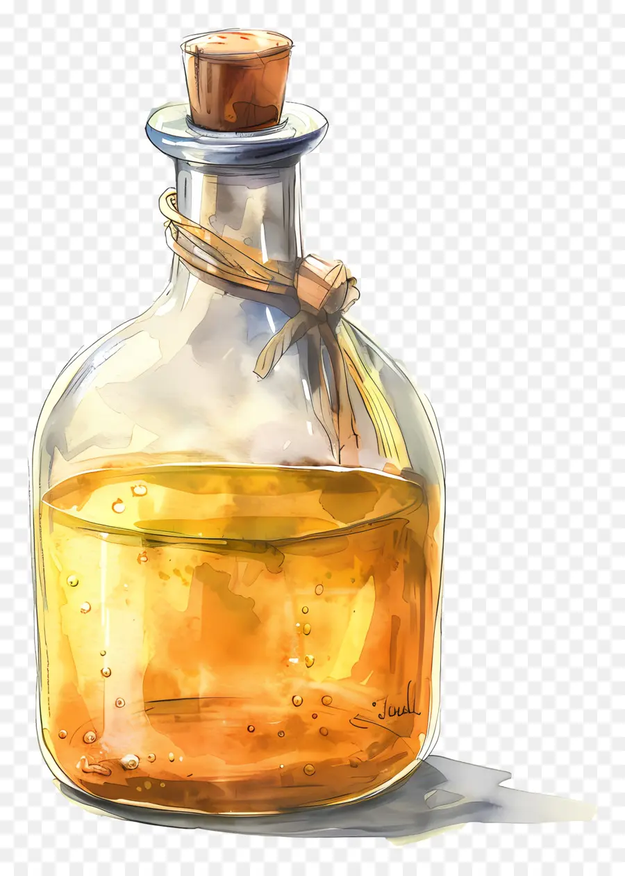 Diluyente De Aceite，Botella De Vidrio PNG