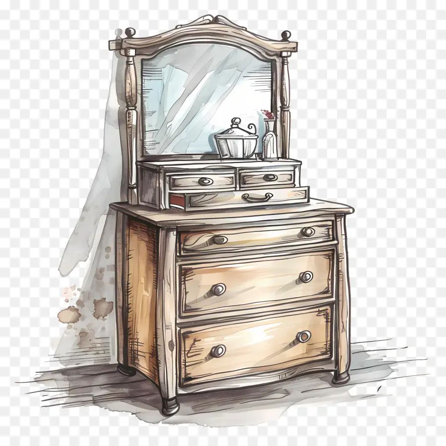 Dresser，Vieja Tocador PNG