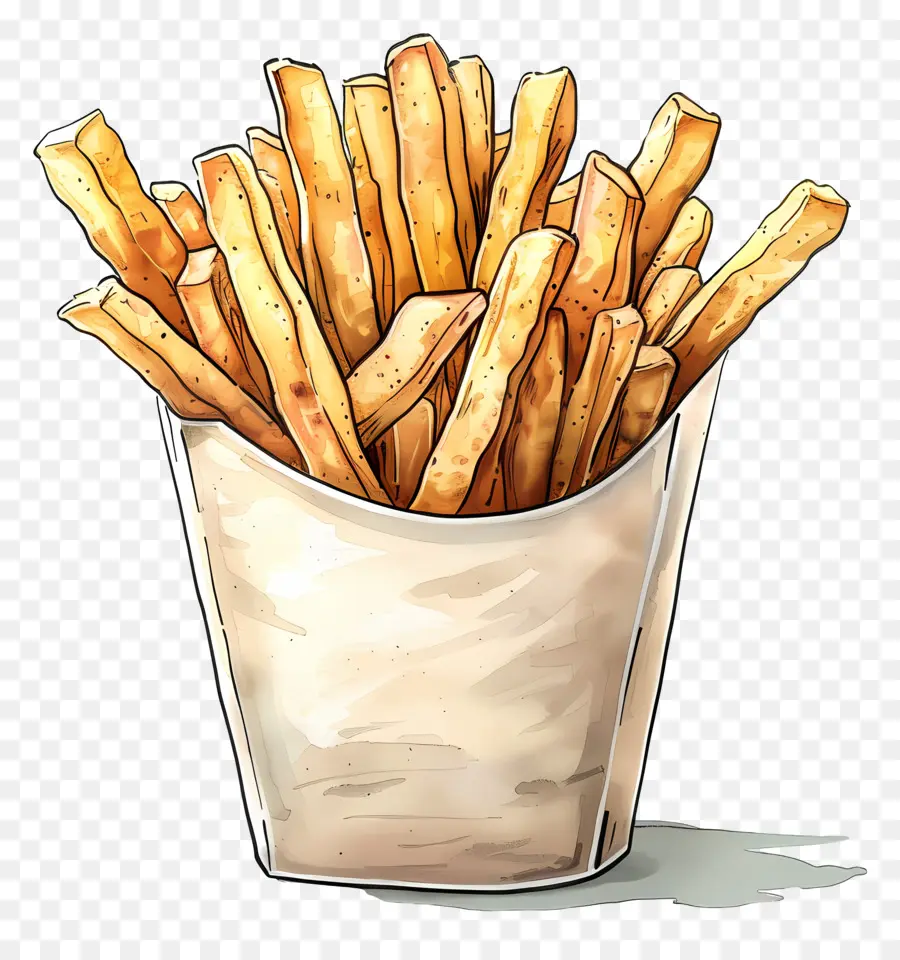 Las Papas Fritas，Taza De Papel PNG