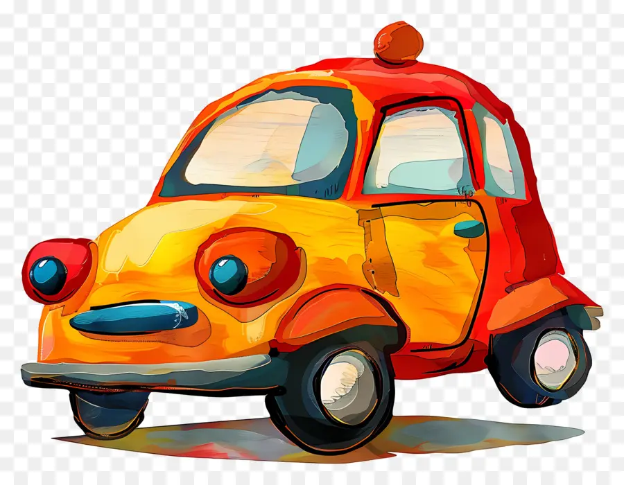 Dibujos Animados De Coches，Coche Amarillo PNG