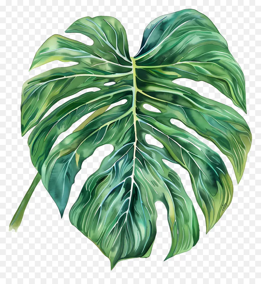 Acuarela De La Hoja，Monstera De La Hoja PNG