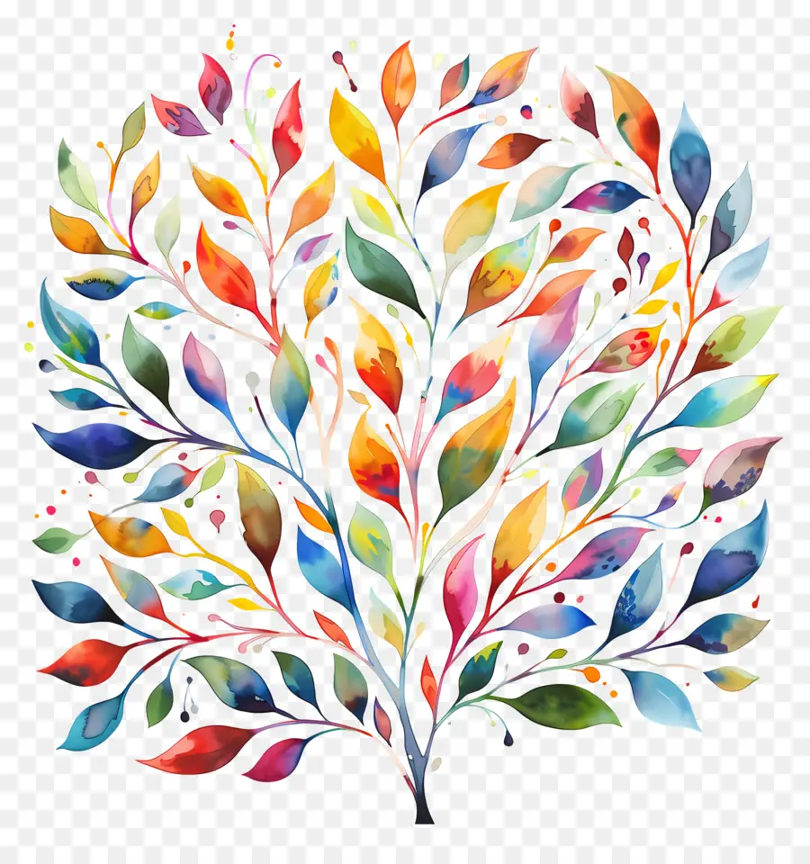 El Crecimiento De La，árbol De Pintura PNG