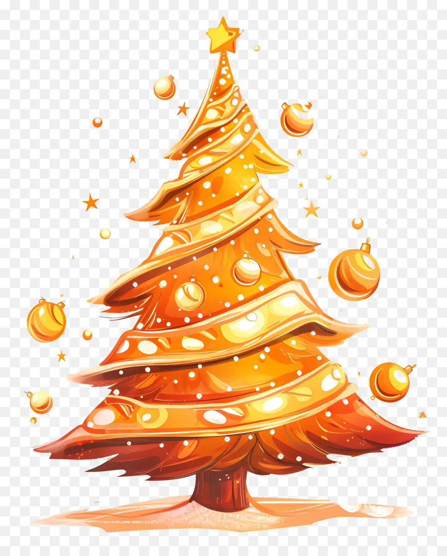 árbol De Navidad，Adornos De Oro Y Plata PNG