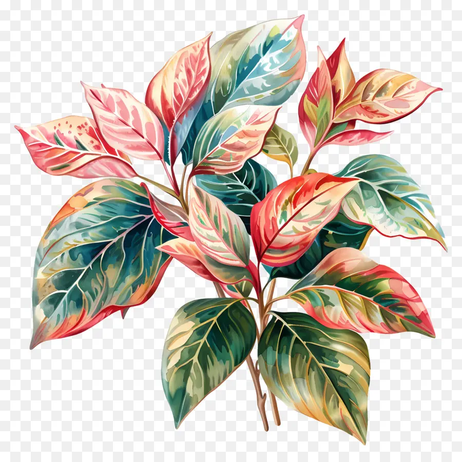 Planta Ornamental，Pintura A La Acuarela PNG