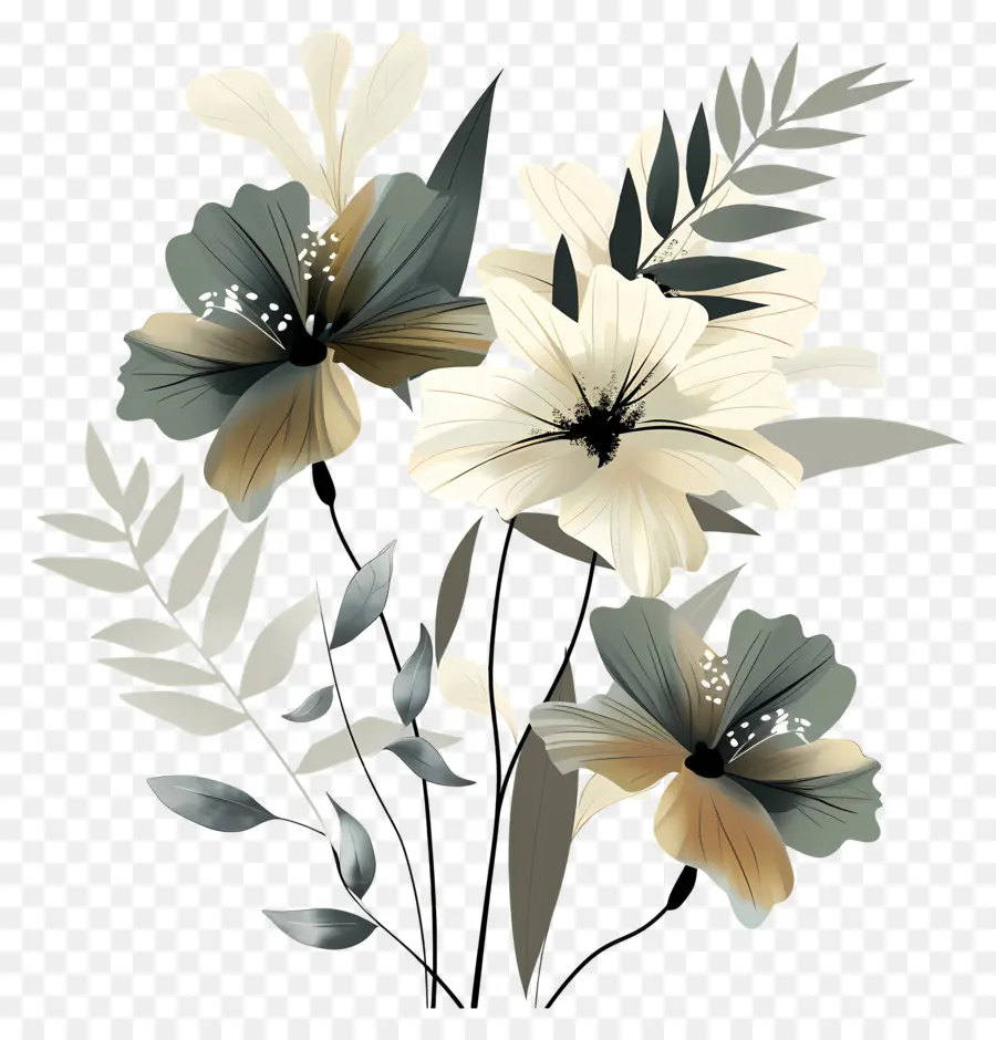 Flores Silvestres，Flores Blancas PNG
