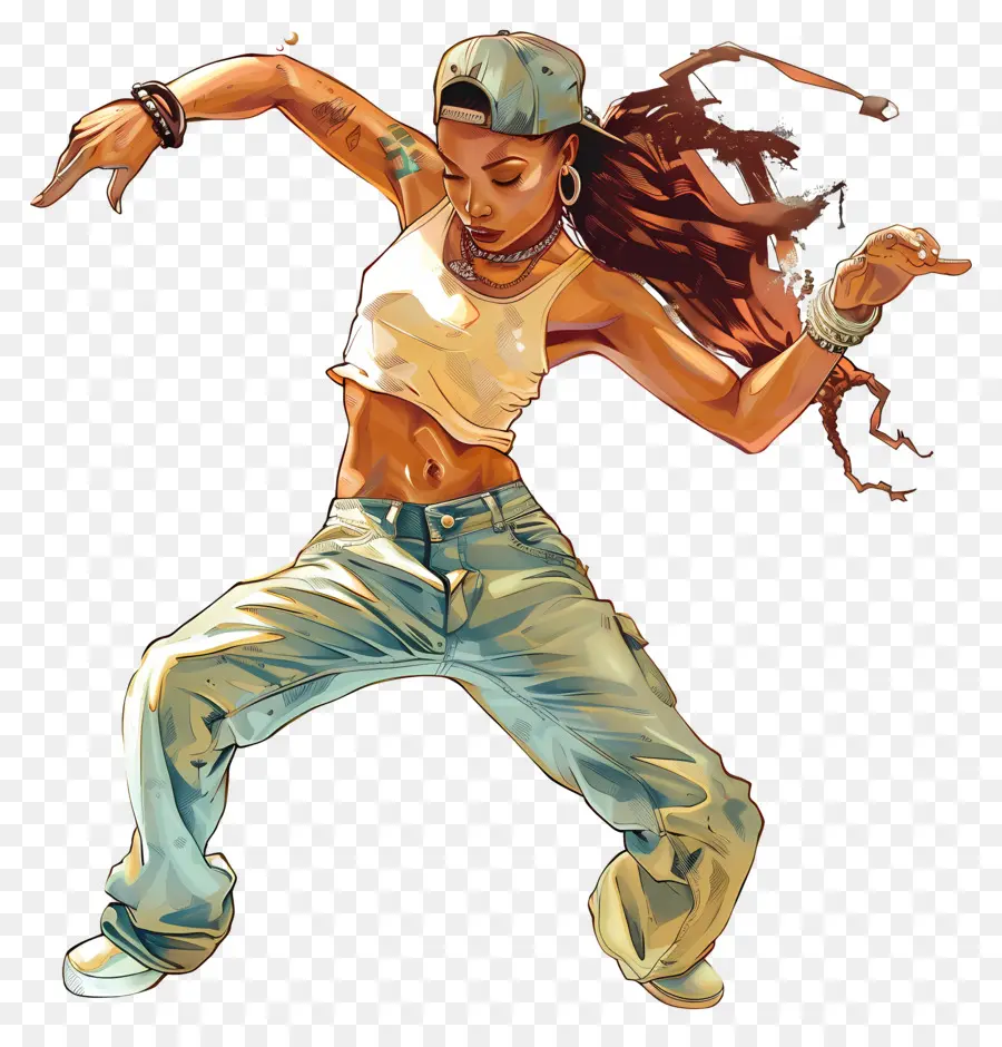 Hip Hop Bailarín，Mujer Bailando PNG